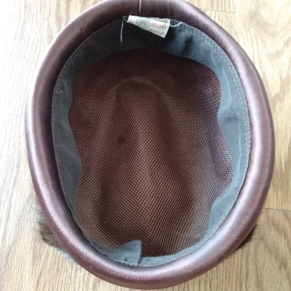 Vintage Fur Hat with Satin Band, Faux Pearl Accent and Union Label - Picture 10 of 15